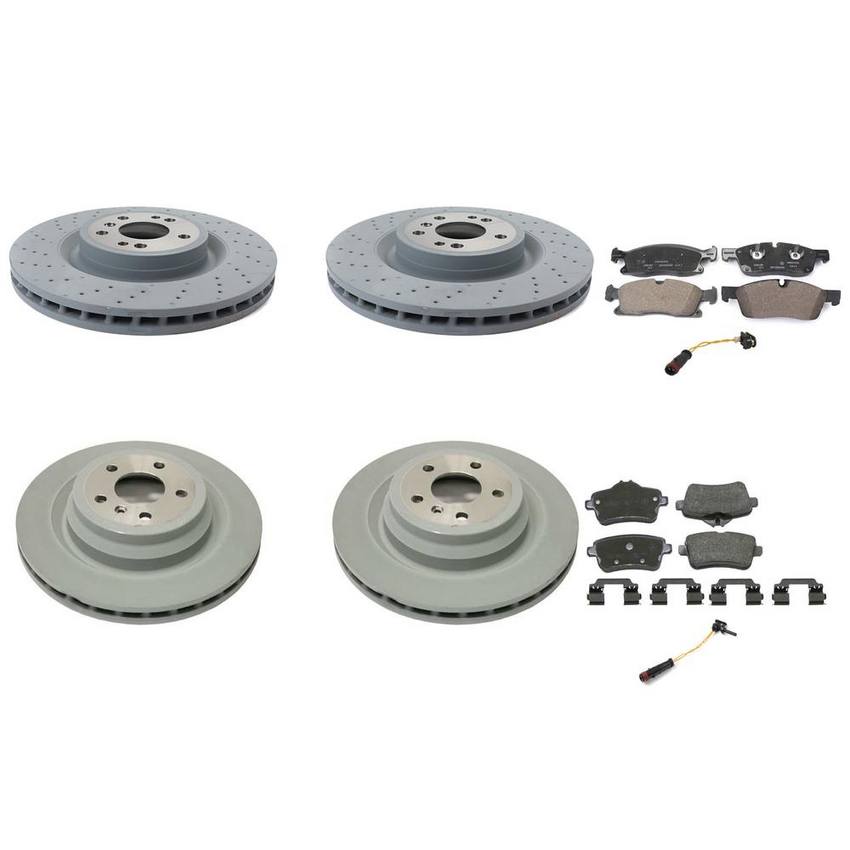 Mercedes Disc Brake Pad and Rotor Kit - Front and Rear (350mm/330mm) 2115401717